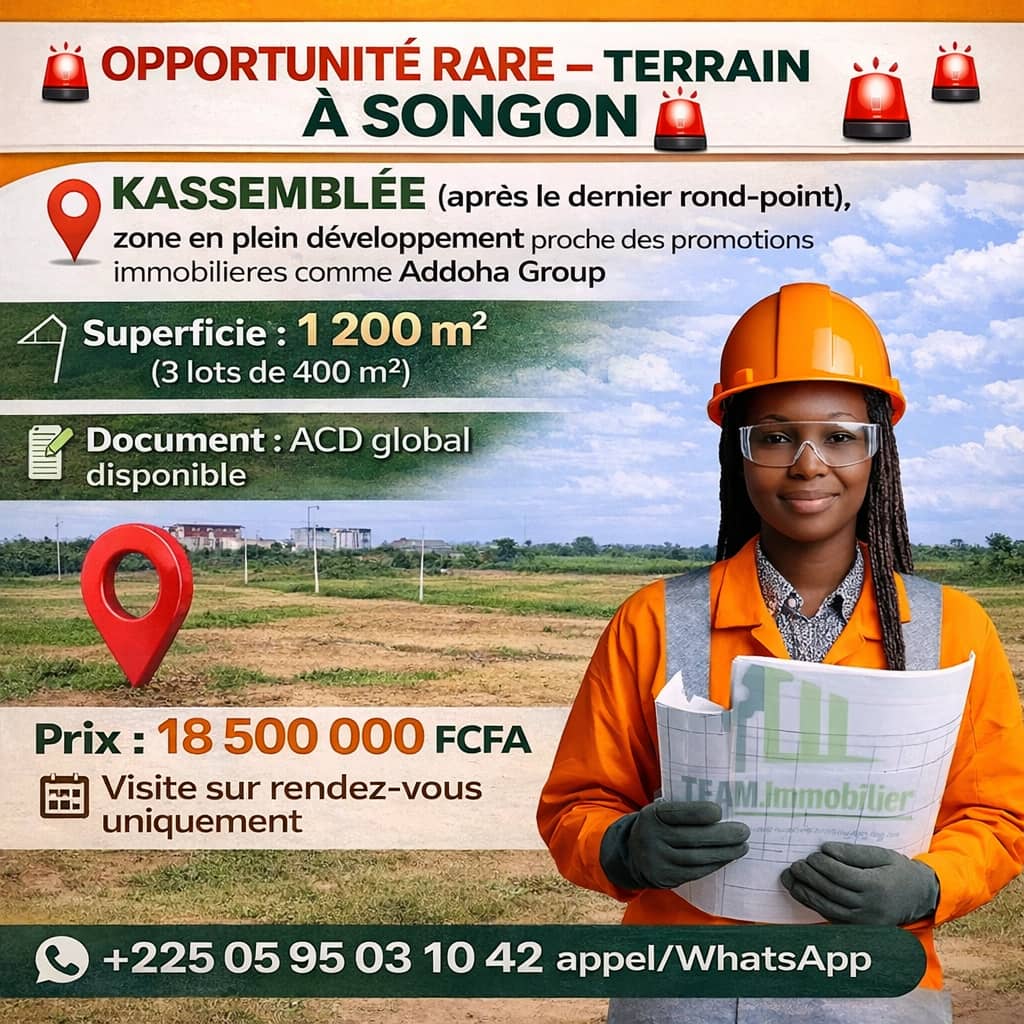 Terrain à Vendre à SONGON Kassemblée